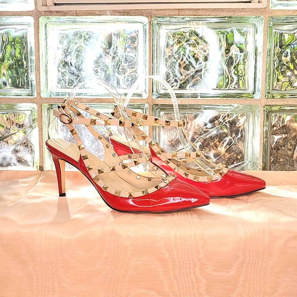 Strappy Studded Heels